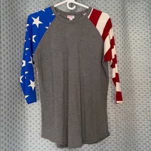LuLaRoe Randy American pride shirt.